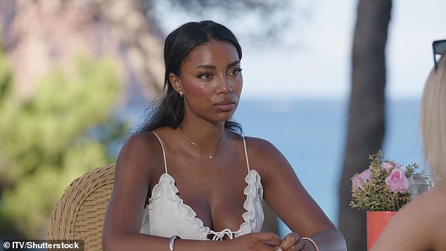 The fallout continued in the Love Island villa as the Casa Amor girls revealed everything the boys got up to while they were away (Uma pictured talking to Lucy)