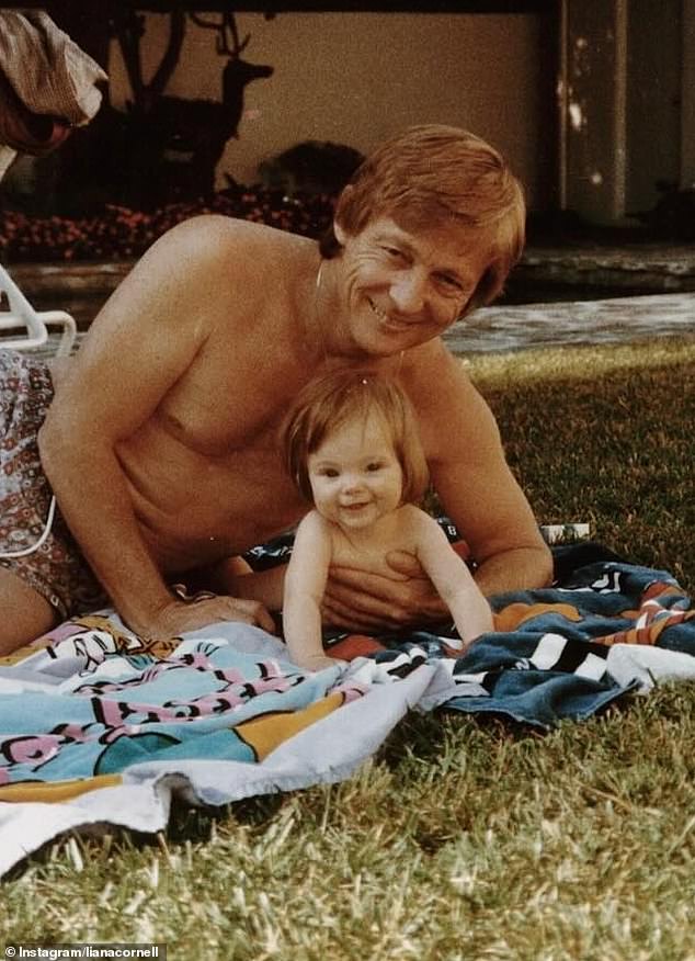 Liana shared a childhood photo with her father John 'Strop' Cornell