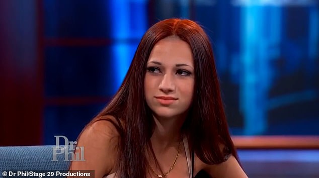 The YouTube personality appeared as a guest on Hot Wet Soup, where he and three other male content creators discussed Bhad Bhabie, who coined the phrase 'Catch Me Ousside, How Bout Dah' after appearing on Dr. Phil in 2016 (pictured)