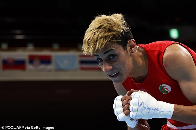 Imane Khelif (pictured) from Algeria is one of two female boxers allowed to compete at the Olympics despite being banned from the world championships.