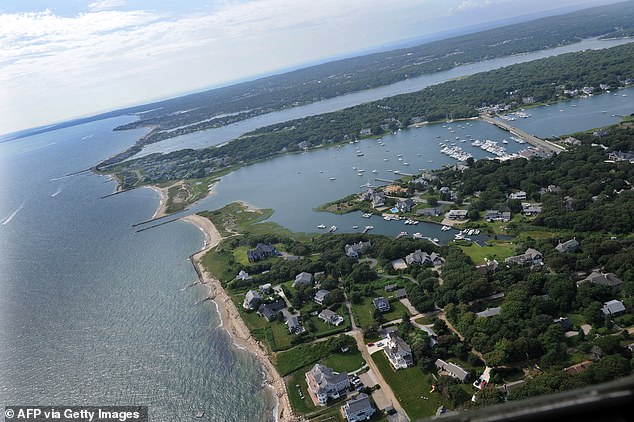 The coast of Martha's Vineyard photographed from a helicopter in 2009