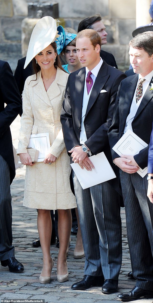 Kate Middleton and Prince William attended the wedding just three months after their own nuptials.