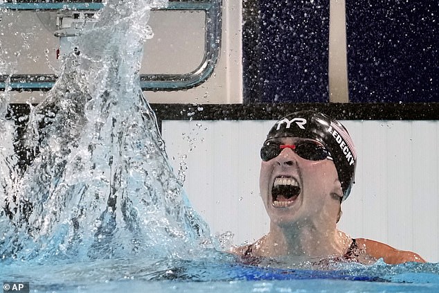 Ledecky claimed her eighth Olympic gold medal and 12th place on the podium overall