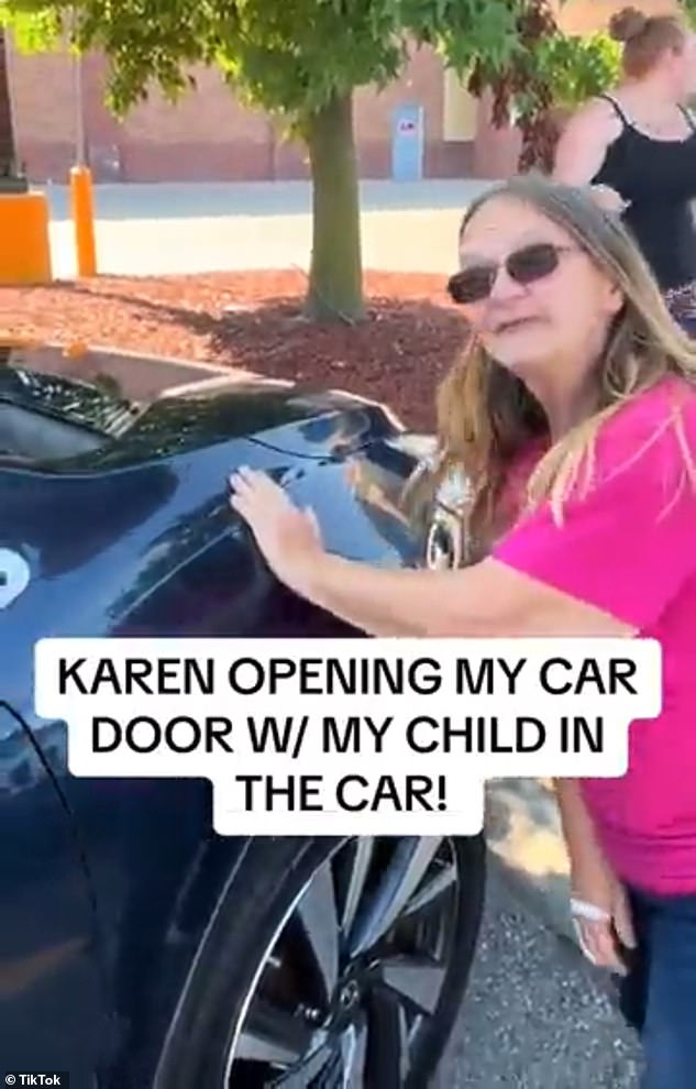 Karen started claiming that she was touching the black woman's car because she was feeling weak.