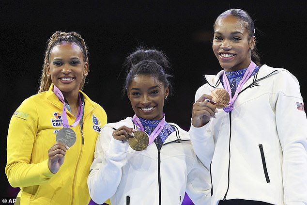 Andrade and Biles finished 1-2 in most competitions at the world championships last year.