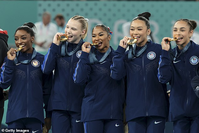 Biles and the Americans took gold in the team competition, kicking off their Olympic comeback