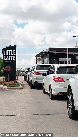 Small latte in the car