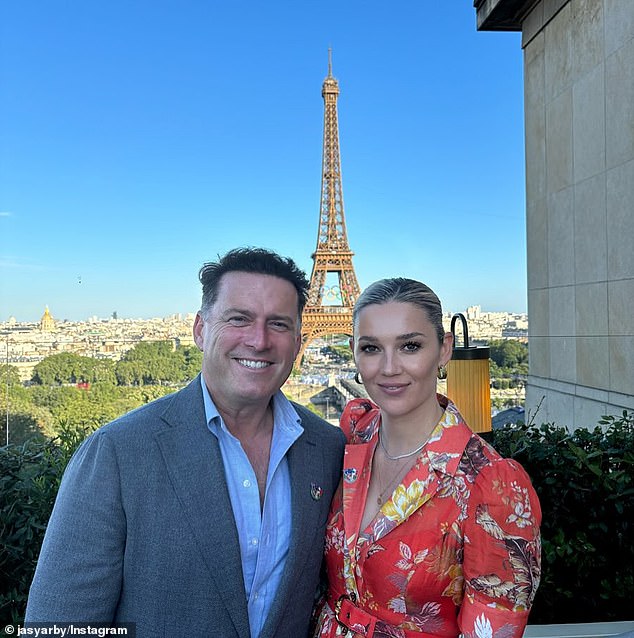 Karl reportedly made sure his wife Jasmine (right) was enjoying the best that Paris has to offer as the Today show host is in France for Nine's Olympics coverage. On Sunday, the pair headed to the exclusive Girafe restaurant, which requires a Game Pass to enter.