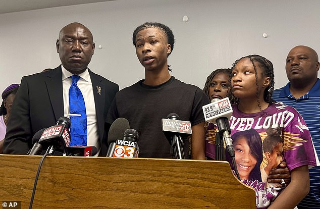 At a news conference, Malachi told the audience he couldn't bring himself to watch the body camera footage showing his mother's death.