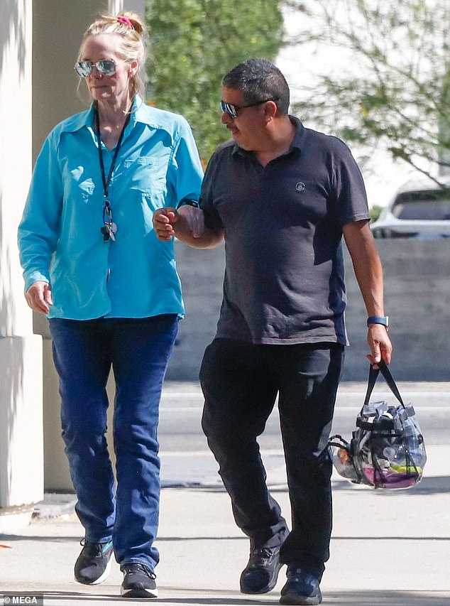 This year, four days after Valentine's Day, she celebrated her 74th birthday, and this week she went out for a walk in Los Angeles.