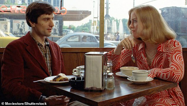 She is pictured acting alongside Robert De Niro in the 1976 classic Taxi Driver, which was directed by Martin Scorsese and also starred Harvey Keitel and Jodie Foster.