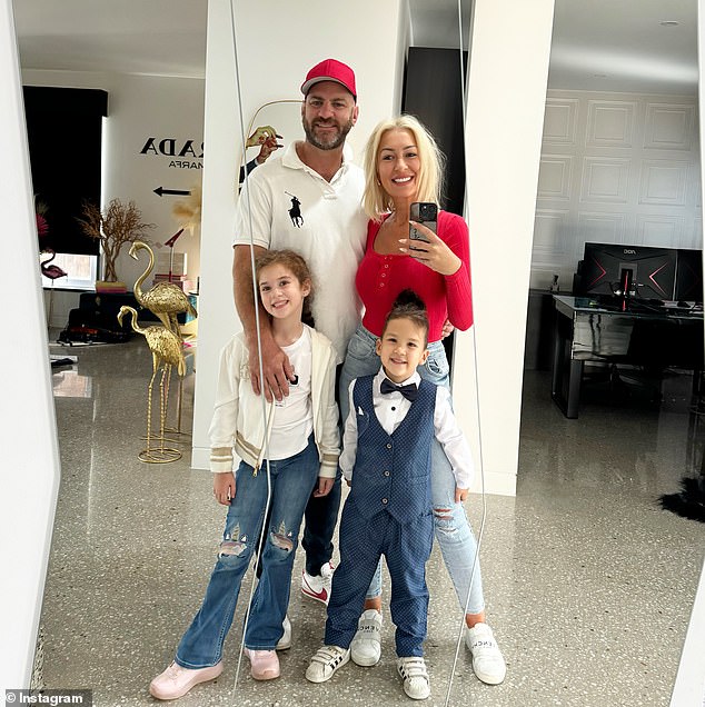 Yummy Mummies star Iva shares children Milana and Stefan with husband Steven Joe Marra (all pictured)