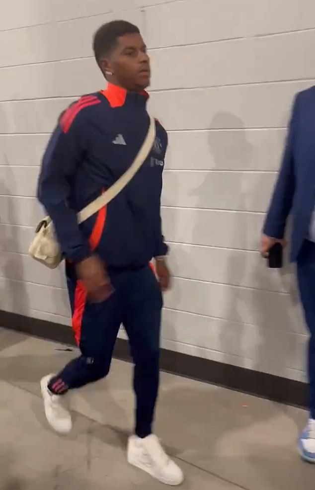 Rashford was seen walking unaided after the match to ease injury fears.