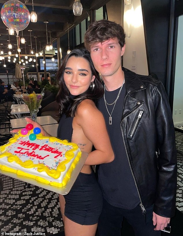 The pair have said how, at that time, they realised they worked well together on video and were encouraged to create more content together. They are pictured together at Indiana's 19th birthday party.