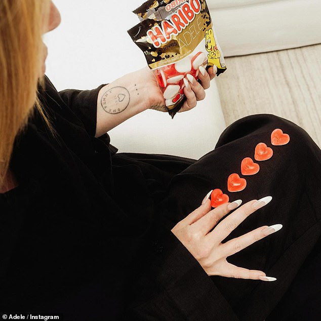 Adele also introduced German candy brand Haribo, which has created personalised sweets for purchase at her concerts.