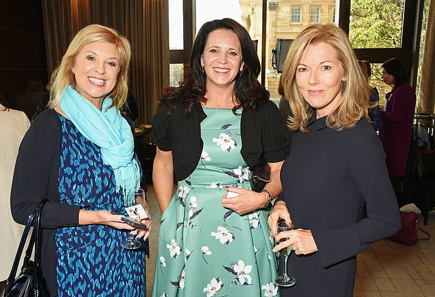 Journalists Lucy Meacock, Claire Ashforth and Mary Nightingale pictured together in 2016