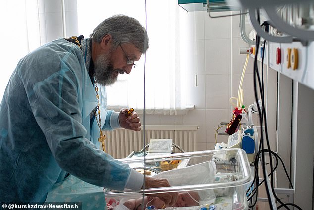 Doctors rushed to save the baby after his mother abandoned him.