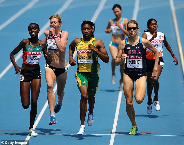 Olympic gold medalist Semenya (center) has a DSD called 5-alpha-reductase deficiency, which means she has male XY chromosomes and produces higher levels of testosterone than normal for women.