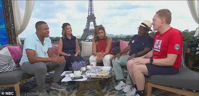 Craig Melvin, Savannah Guthrie, Hoda Kotb and Al Roker interviewed Ellis in his studio across from the Eiffel Tower.