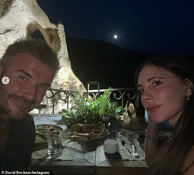 The couple enjoyed a date night as David shared a sneaky selfie.