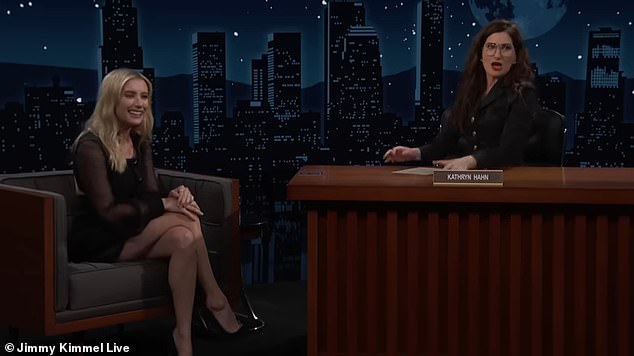 Emma told Jimmy Kimmel Live guest host Kathryn Hahn (right) on July 9: 