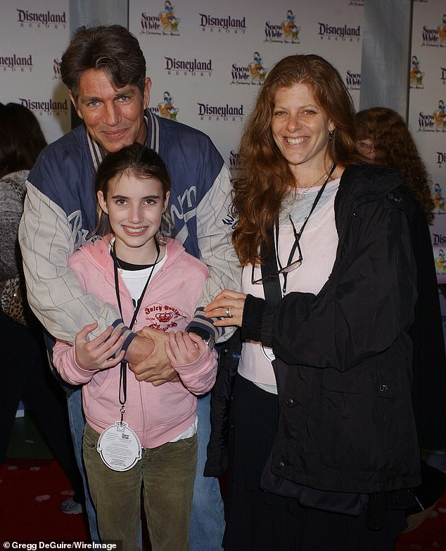 The AHS: Delicate star may be close to her Oscar-winning aunt Julia Roberts, but she is estranged from her biological father Eric Roberts (left, pictured in 2004), who abandoned her when she was seven months old.