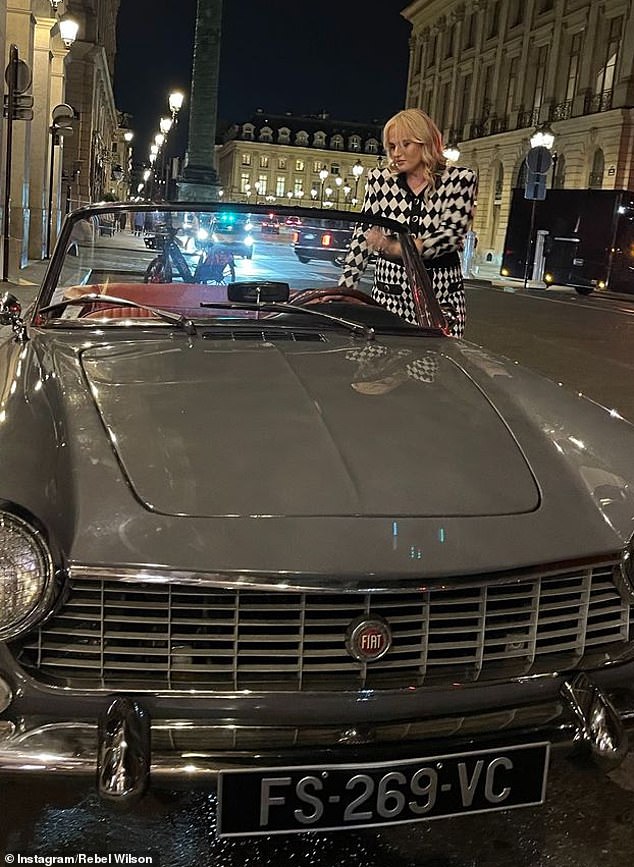 Wilson is currently in Paris and shared a series of snaps on her Instagram showing the action at the 2024 Olympics and herself posing next to a Fiat in the French capital.