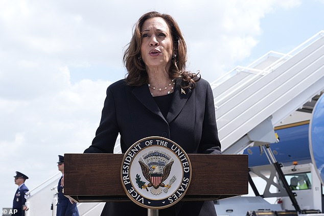 Harris, seen here in Houston on Thursday, is now the heir apparent, a fact Biden has seemingly accepted in stride despite initially showing doubts.