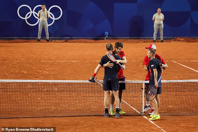 Murray also received a hug from Taylor Fritz, who is currently ranked 12th in the ATP singles rankings.