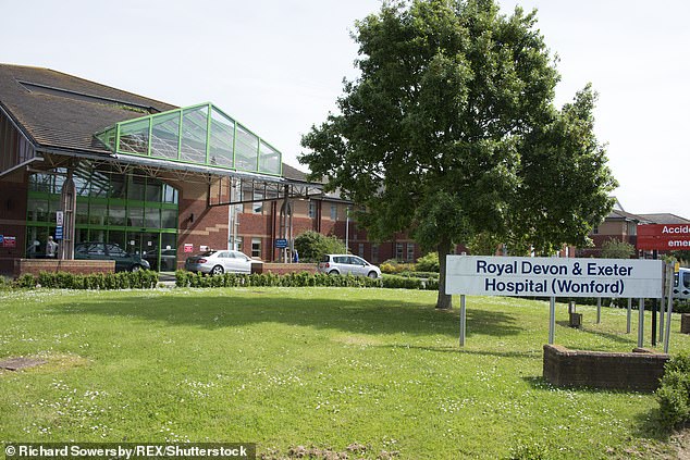 Miss Boothby-O'Neill had been admitted to the Royal Devon & Exeter Hospital (pictured) three times, during her second visit she told doctors she wanted to be discharged, the inquest heard.