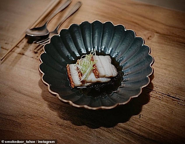 Burges' innovative approach to cooking, which combines classic and contemporary methods, involves harnessing the power of embers to infuse dishes with a unique smoky flavour profile (pictured: Porkbelly)