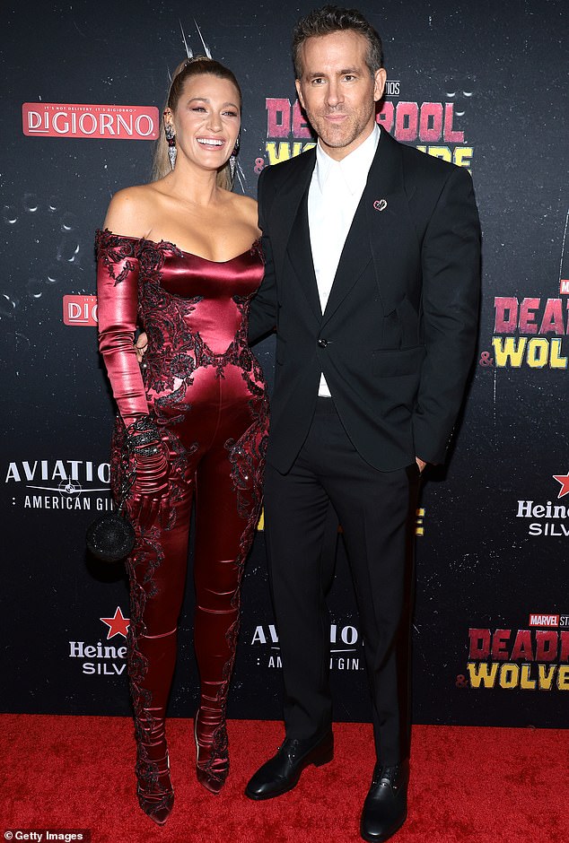 Ryan and Blake are pictured last week at the New York premiere of Deadpool & Wolverine, which just scored the biggest opening ever for an R-rated film.