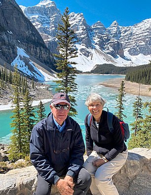 Michael and his wife Christine during their trip