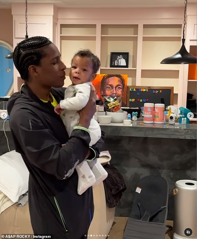 A$AP, whose real name is Rakim Athelaston Mayers, showed off the furniture in a sweet post for Riot's first birthday that included photos of the little boy in his playroom.