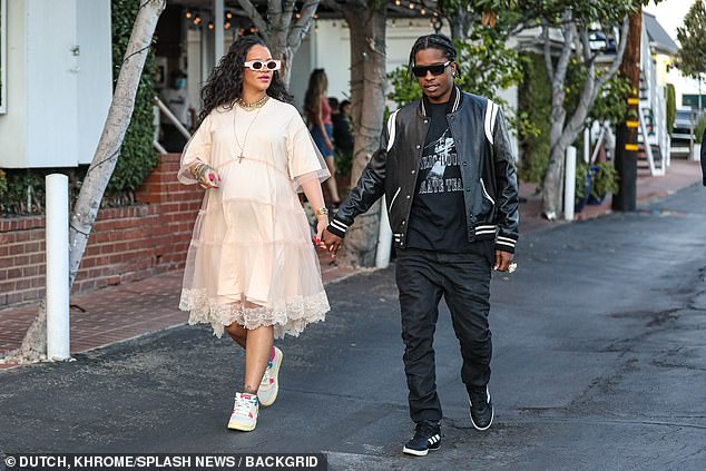 Rihanna and A$AP Rocky pictured outside the West Hollywood store in 2022