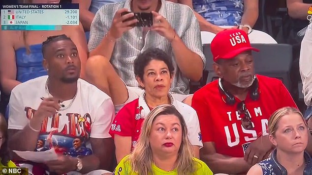 In a clip shared on social media, Owens is seen furiously scribbling down his stats on a piece of paper as he intently watched Team USA.