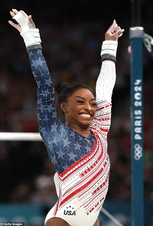 Biles impressed on all three events (floor, beam and vault) during the final and helped secure the team's epic gold medal victory.