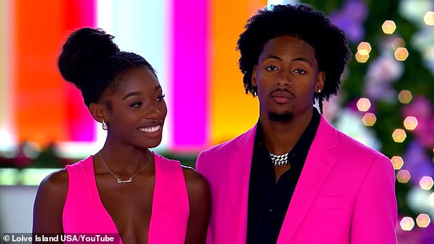 Her win comes just a week after black couple Serena Page and Kordell Beckham (pictured) won the US version of Love Island.