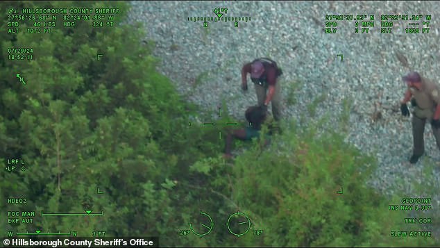 For six hours, Wright allegedly lurked in the treacherous mangroves while officers set up a perimeter and deployed K-9 units to hunt him down.