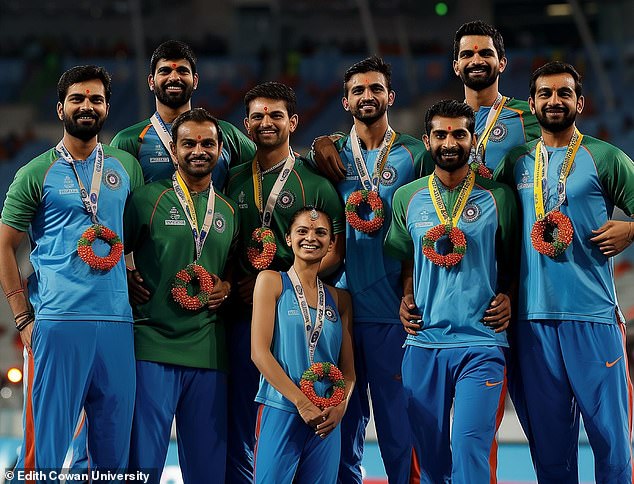 A religious bias was evident among the Indian team, whose members were depicted wearing a bindi, a religious symbol primarily associated with Hinduism.