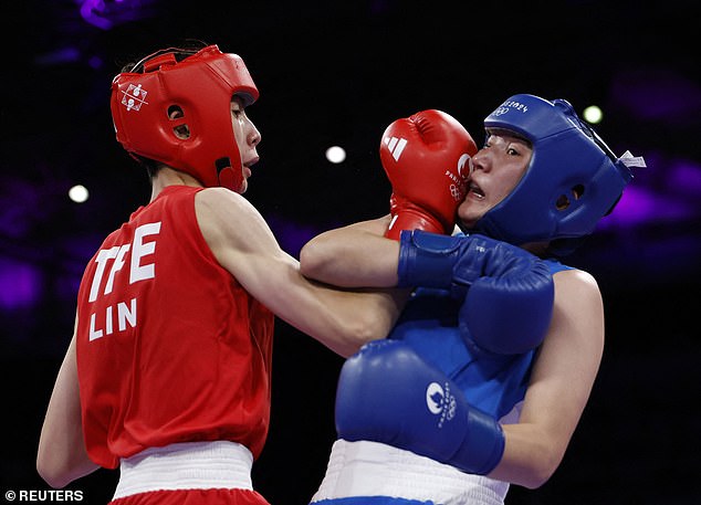 Lin scored a unanimous decision victory over Sitora Turdibekova (right) at the North Paris Arena