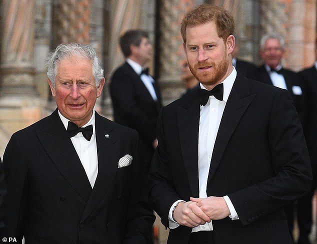 King Charles III and Prince Harry, pictured at the Natural History Museum in December 2019