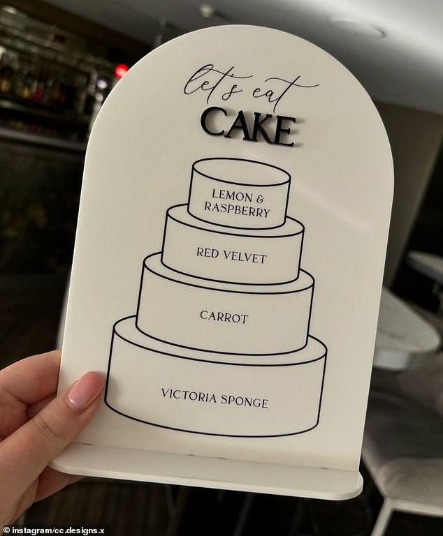 The couple didn't hold back when it came to their wedding cake, with a four-tiered creation that included four different flavors.