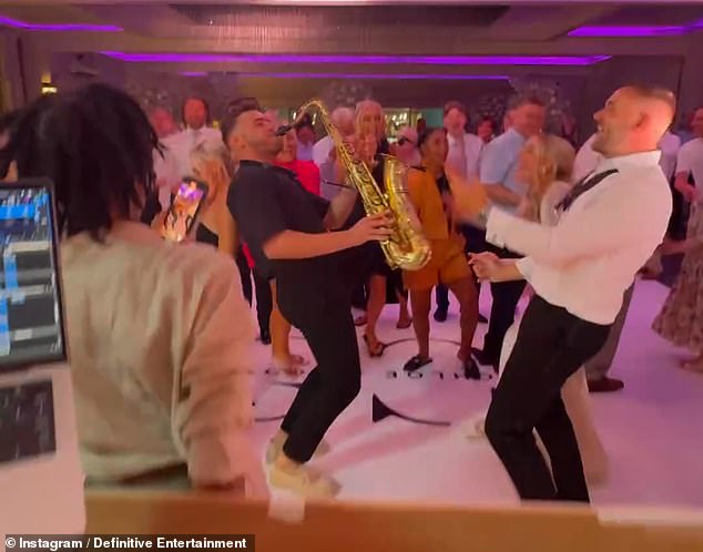 Saxophonist Adam Holloway entertained guests on the dance floor, along with DJ Tony Perry.