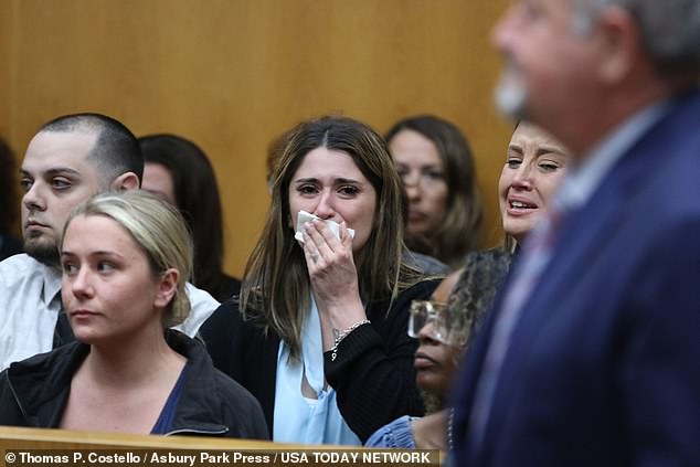 Corey's mother, Breanna Micciolo, cried when Gregor was found guilty of aggravated murder of her son.