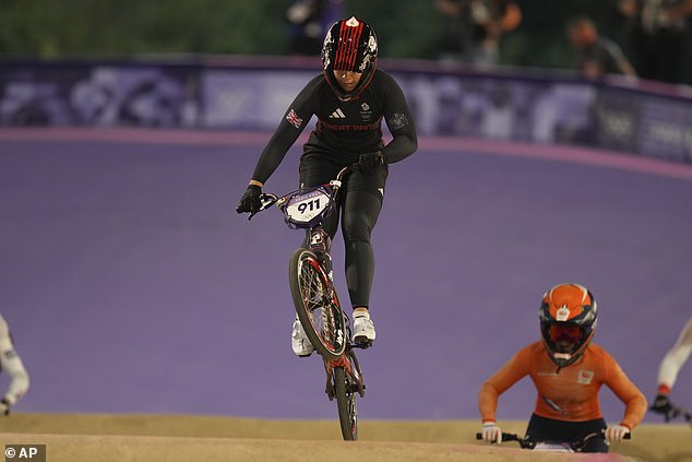 She dominated BMX until the final, where a slow start led to her finishing eighth.