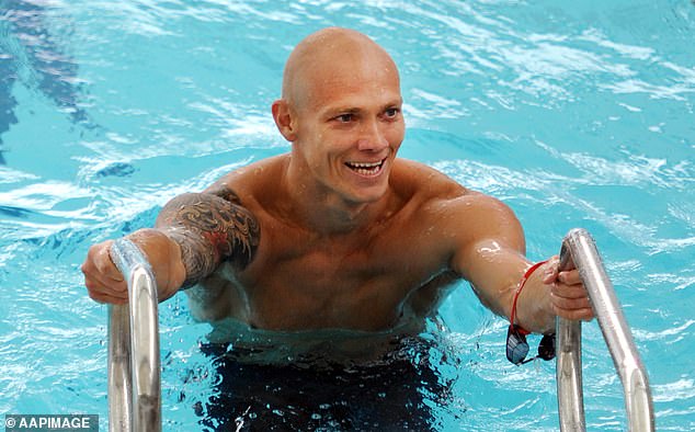 Klim (pictured in 2012) spoke candidly about the mental challenge of going from being an Olympic athlete to being unable to walk due to his deteriorating legs from the condition.