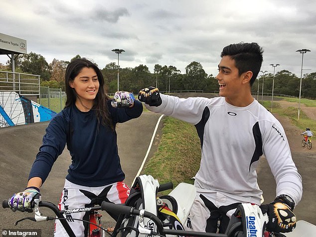 Saya and Kai, pictured as teenagers, have always been close and share a common love of BMX.