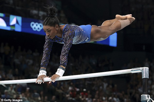 Biles, 27, has a chance to win her third gold medal of the Games on Saturday on vault.