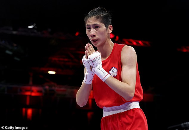 Lin won her opening fight at the women's featherweight boxing event on Friday afternoon.